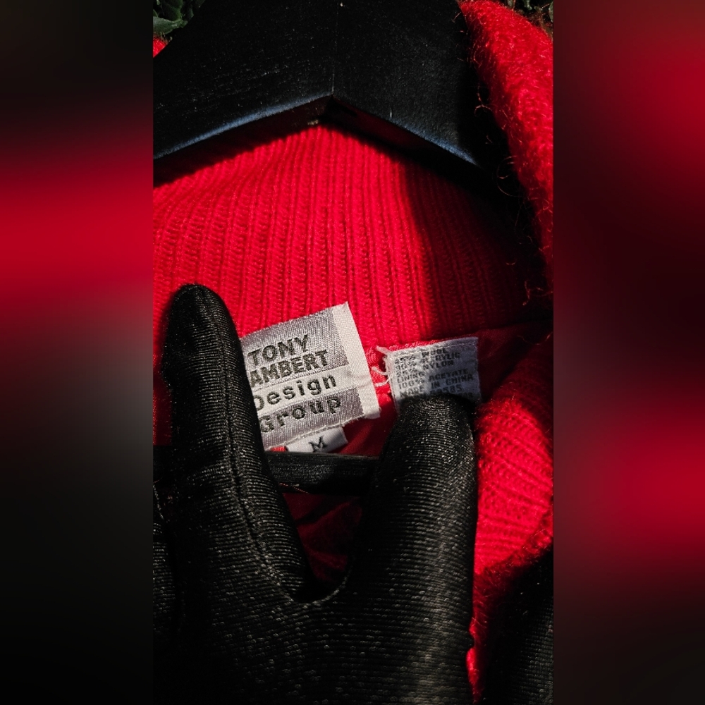 Vibrant Red Wool Knit Coat - Picture 6 of 6